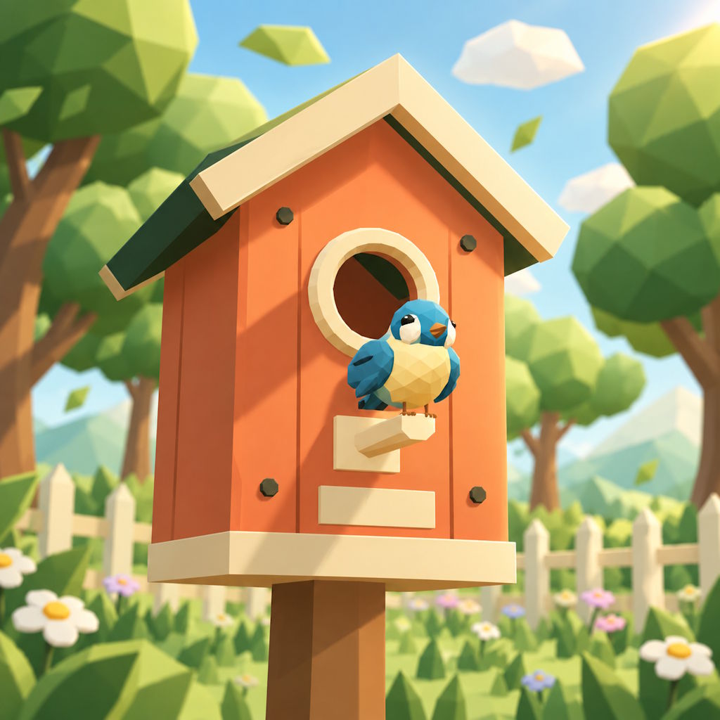 Calm and relaxing bird house building game.